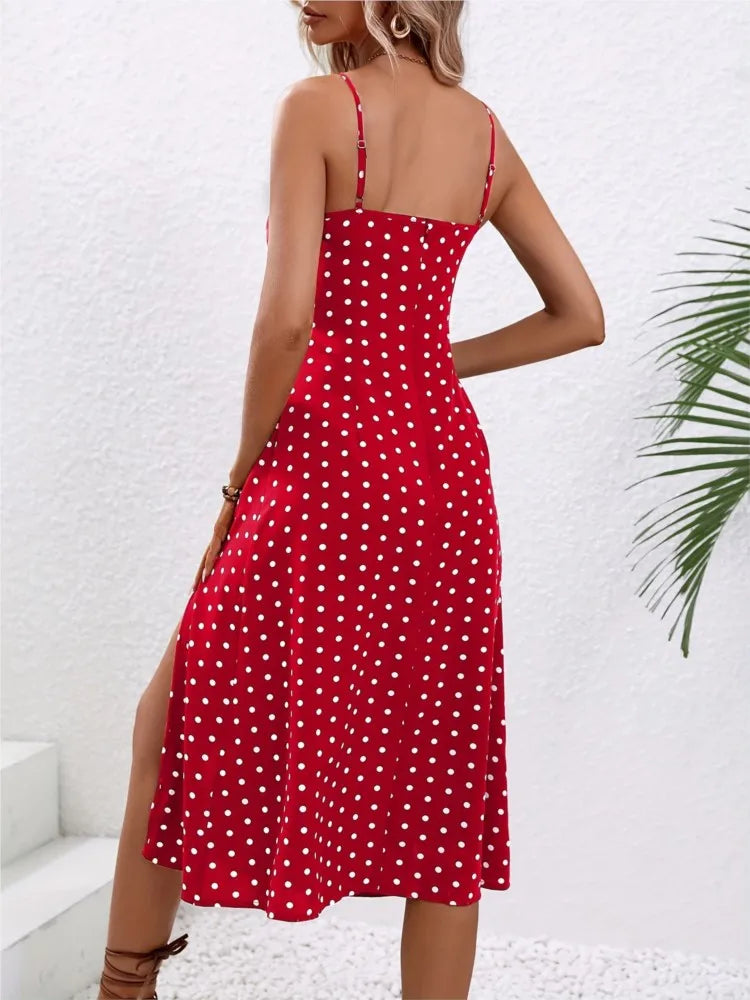 Eliza Polka Dot Midi Dress