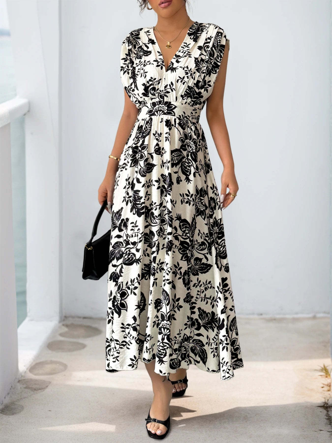 Diana Rosewood Midi Dress