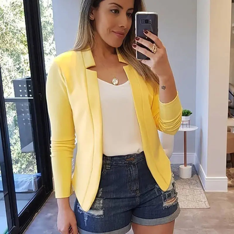 Catherine Contour Open-Front Blazer