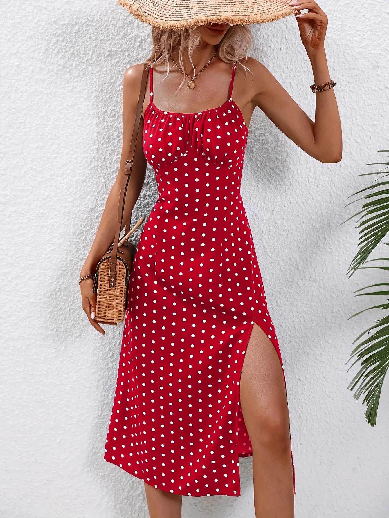 Eliza Polka Dot Midi Dress