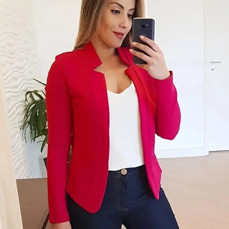 Catherine Contour Open-Front Blazer