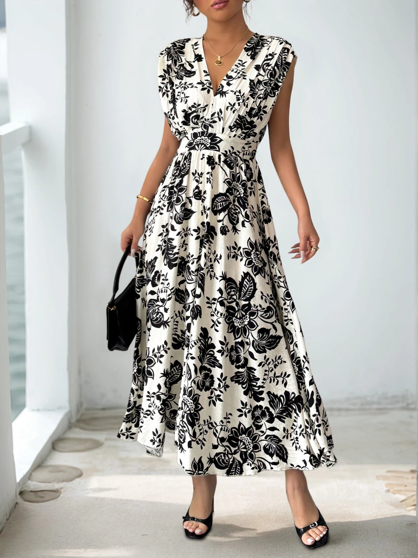 Diana Rosewood Midi Dress