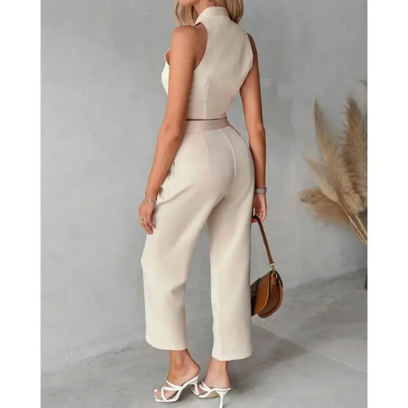 Elodie Apricot Tailored Two-Piece Set
