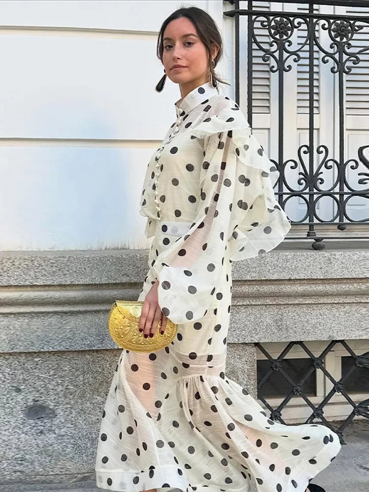 Vivienne Ruffle Dot Skirt Set