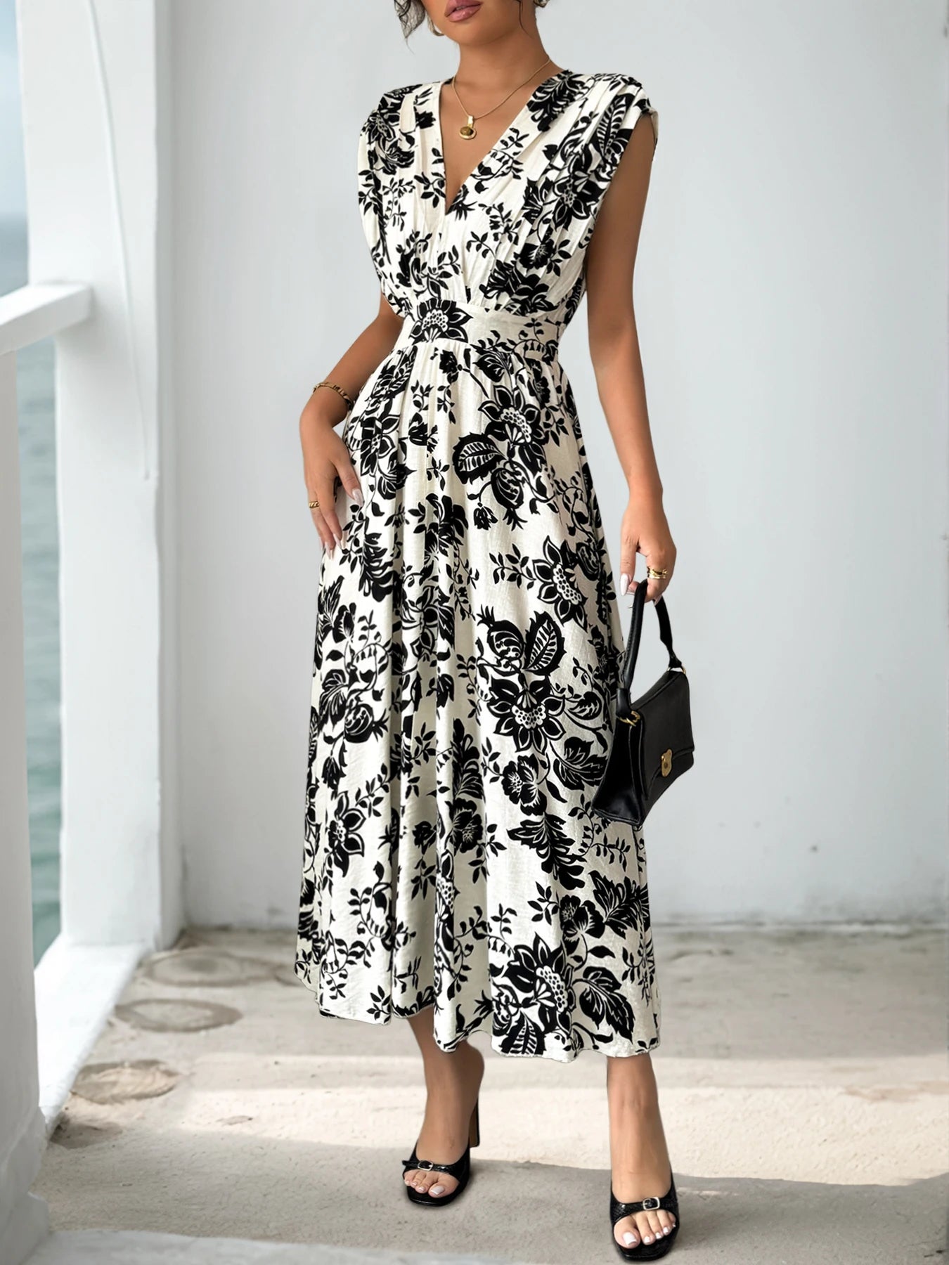 Diana Rosewood Midi Dress