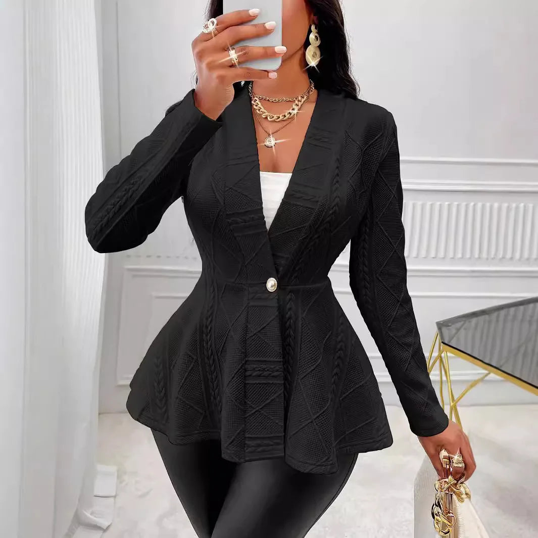 Serena Sculpt Cable Knit Blazer