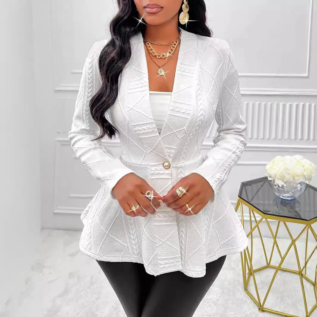 Serena Sculpt Cable Knit Blazer