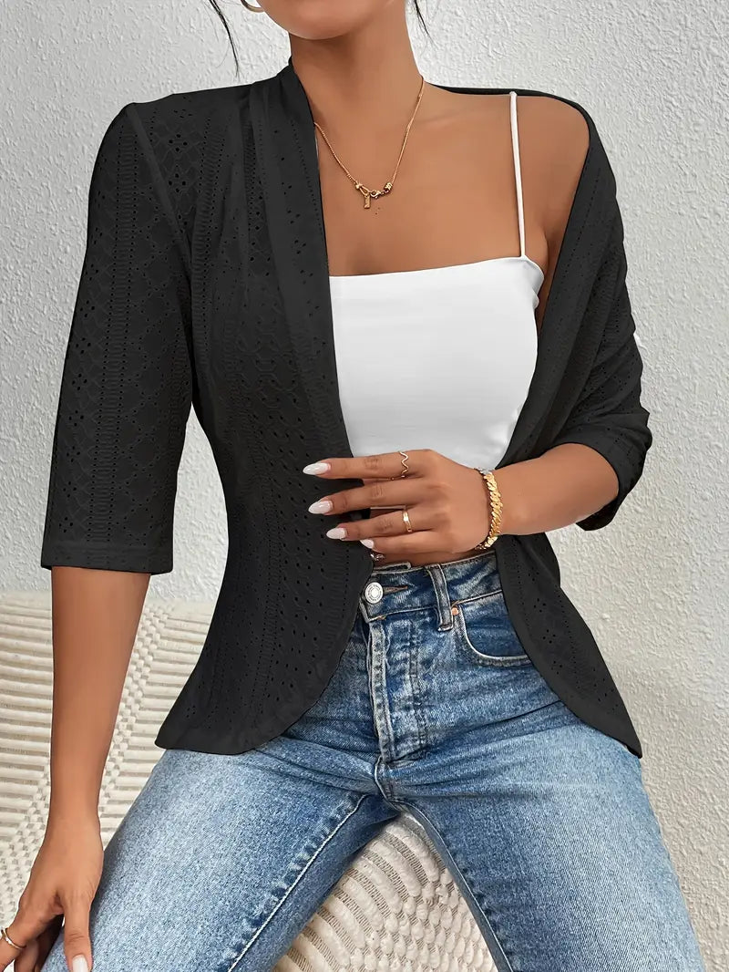 Elsie Embroidered Light Cardigan