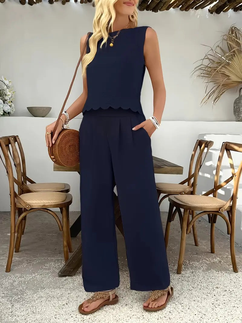 Leah Tie-Back Ruffle Hem Set