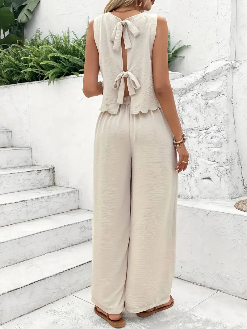Leah Tie-Back Ruffle Hem Set