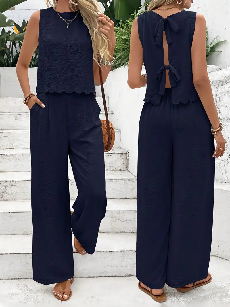 Leah Tie-Back Ruffle Hem Set