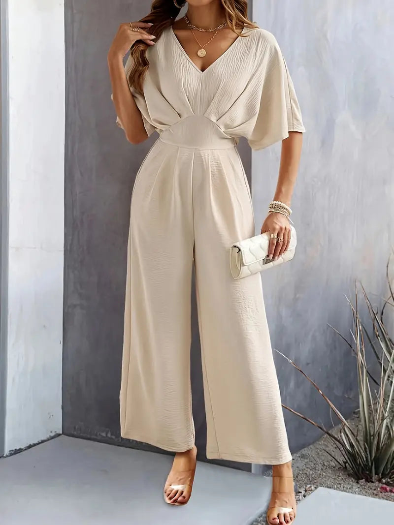 Lana Draped V-Neck Jumpsuit