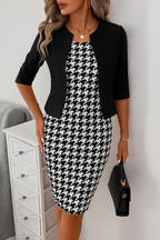 Chanelle Houndstooth Blazer & Dress Set