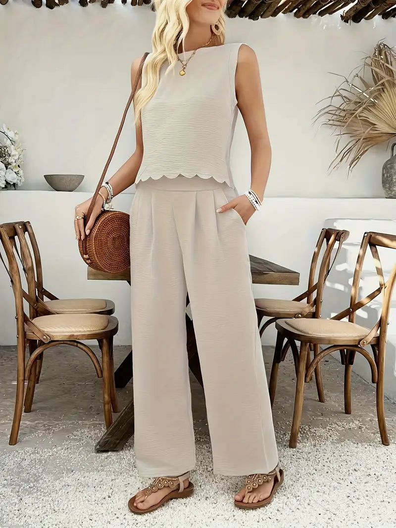 Leah Tie-Back Ruffle Hem Set