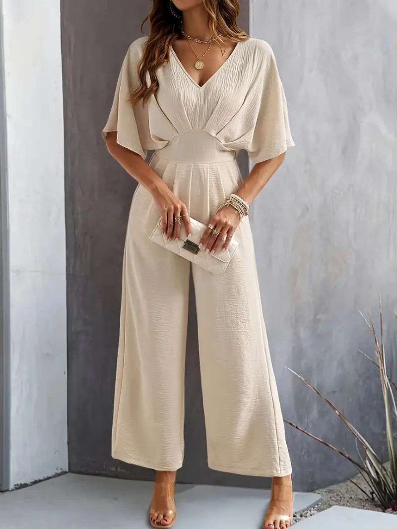 Lana Draped V-Neck Jumpsuit