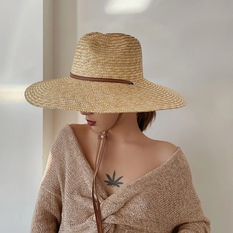 Diana Belted Straw Sun Hat