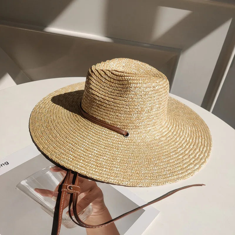 Diana Belted Straw Sun Hat