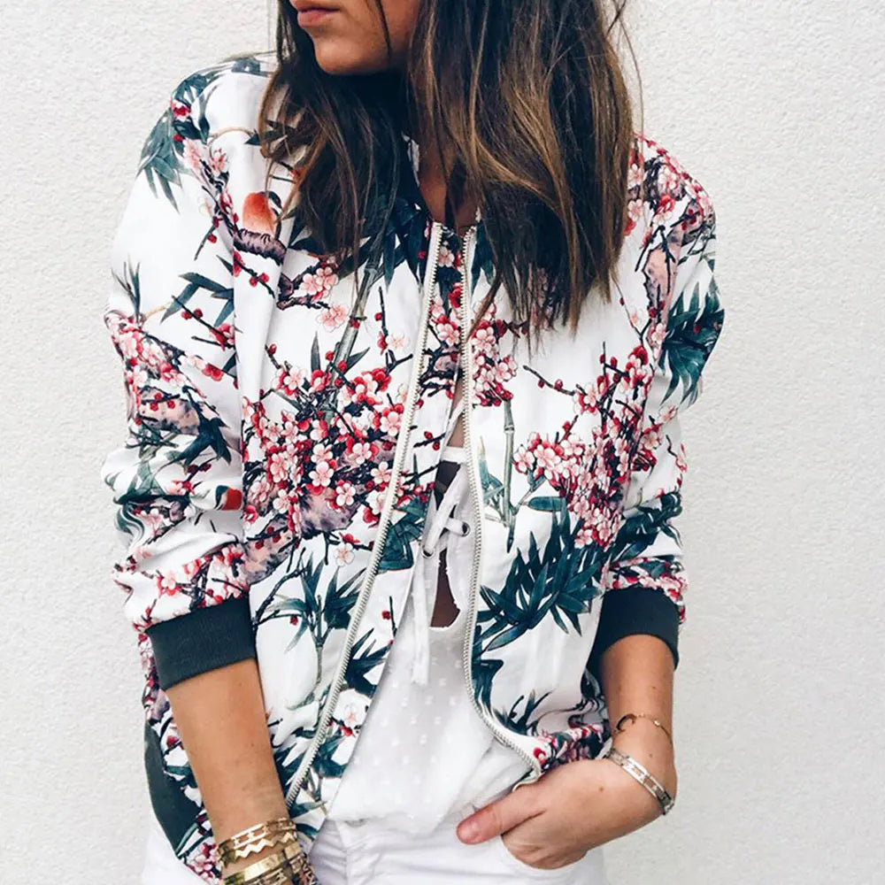 Jolee Zipper Bomber Jacket