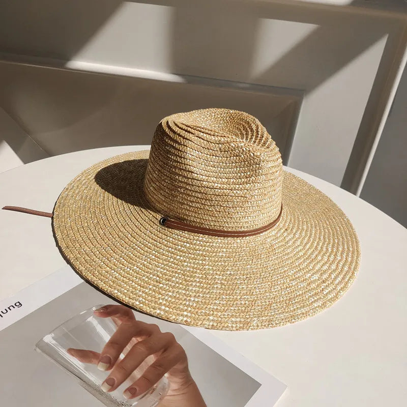 Diana Belted Straw Sun Hat