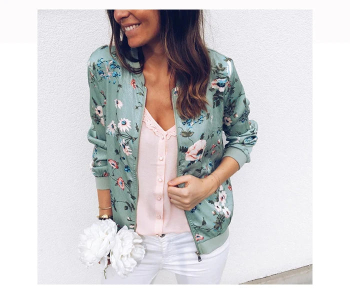 Jolee Zipper Bomber Jacket