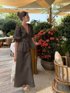 Aria Casual Cotton Skirt Set