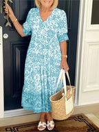 Mia Elegant Floral Maxi Dress