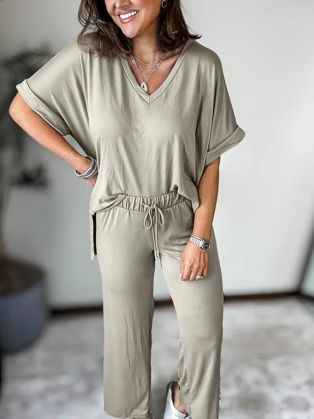 Clara Relaxed Wide-Leg Lounge Set