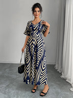 Lila Elegant Twill Swing Dress