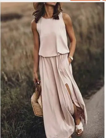 Harper Sleeveless Tiered Maxi Dress