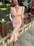 Selena Floral Patchwork Maxi Dress