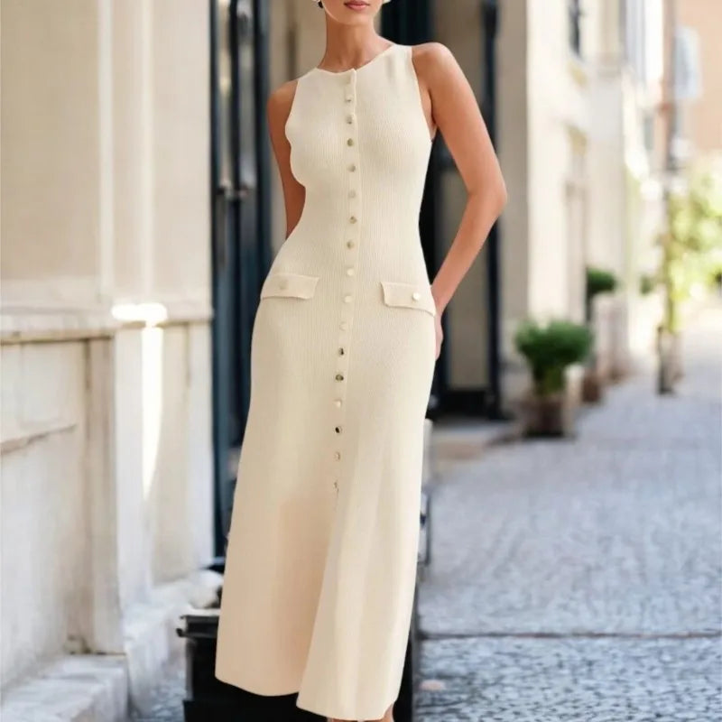 Amelia Chic Ribbed Bodycon Dress