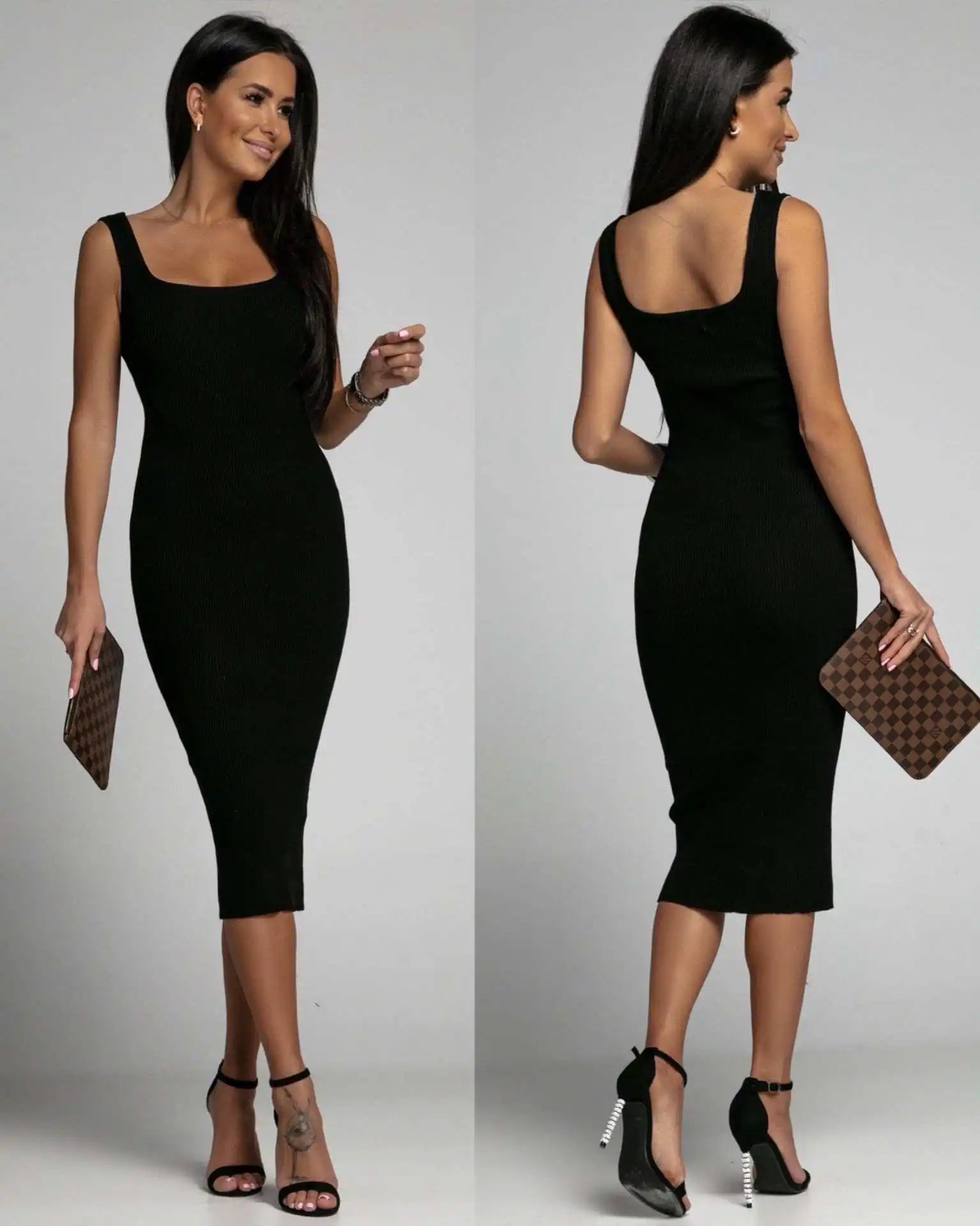 Ava Ribbed Knit Bodycon Dress