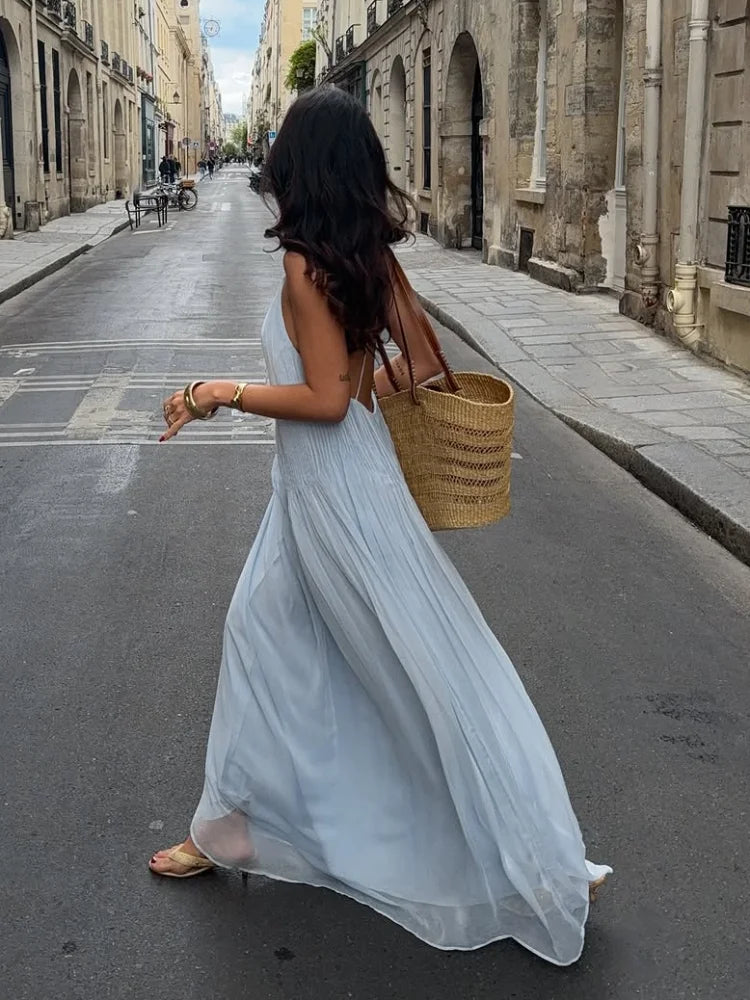 Alessia Pleated Maxi Dress