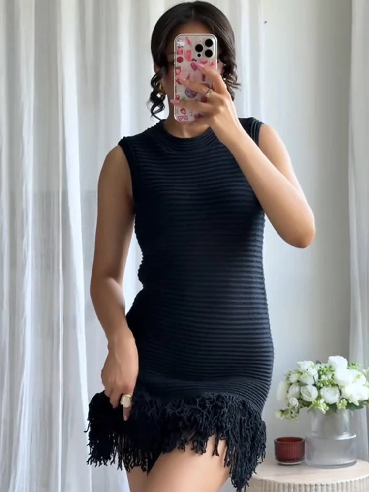 Aurelia Fringe Hem Dress