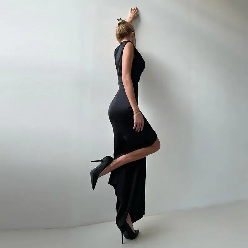 Serena Draped Satin Two-Piece