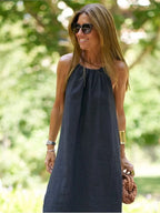 Sophie Vintage Halter Maxi Dress