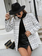Margot Vintage Plaid Button Coat