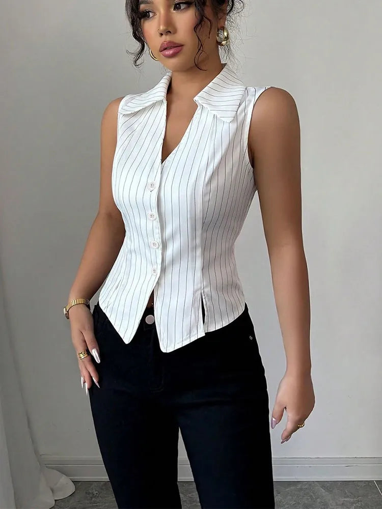 Clara Pinstripe Waist Shirt
