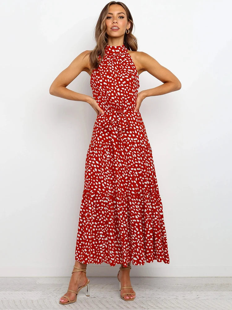 Mia Polka Dot Halter Dress