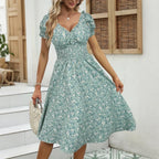 Lilah Floral Smock Midi Dress