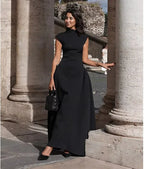 Camille Vintage Brown Maxi Dress