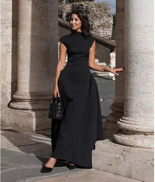 Camille Vintage Brown Maxi Dress