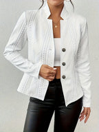 Amelia Textured Cable Knit Blazer