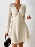 Clara Twist Front Knit Mini Dress