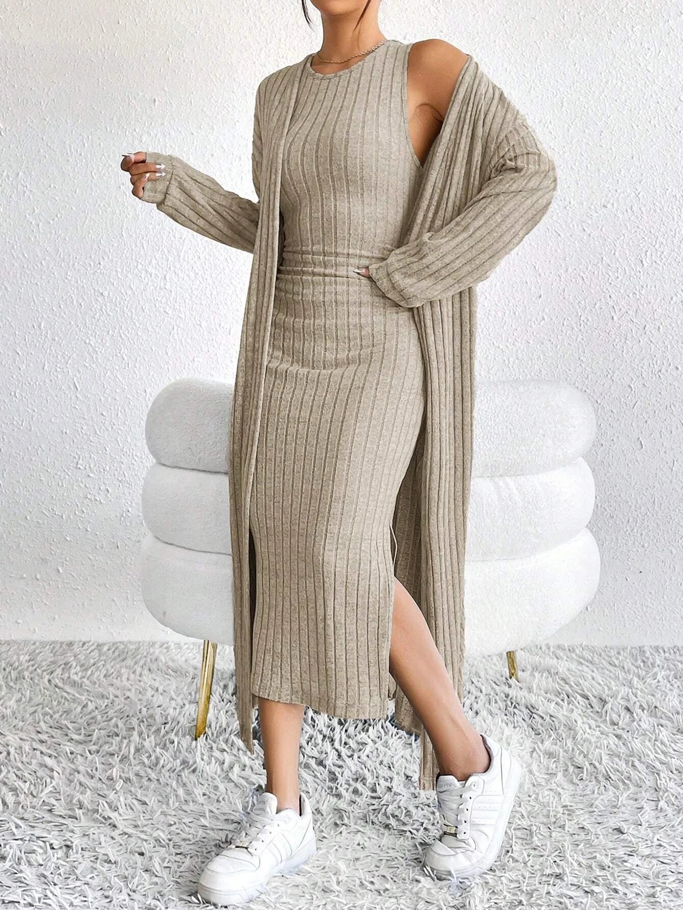Ella Ribbed Knit Lounge Set