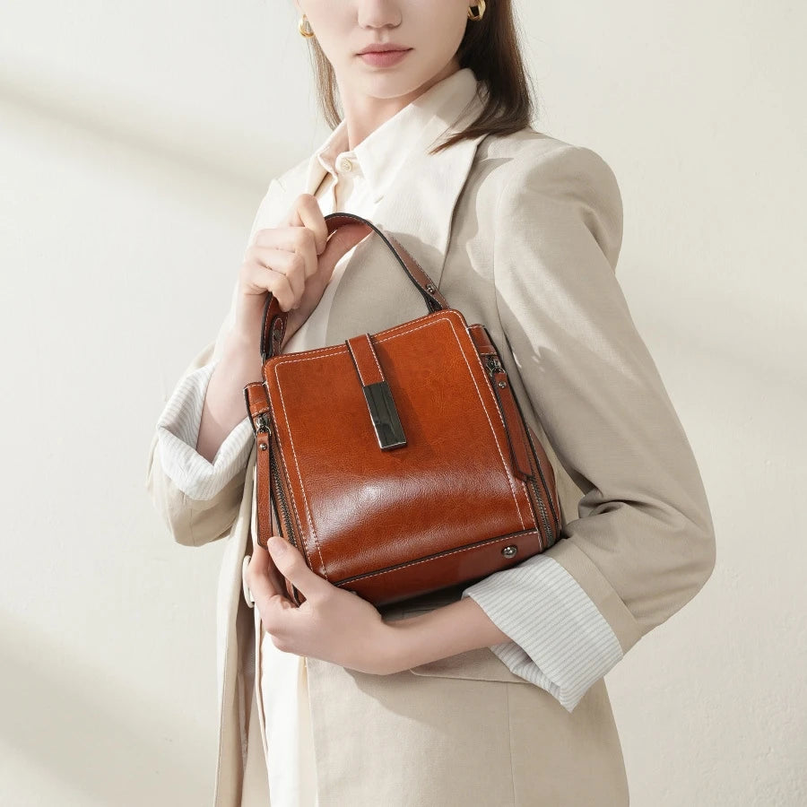 Claudia Vintage Leather Shoulder Bag
