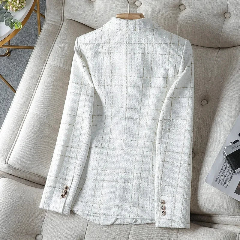 Charlotte Tweed Double-Breasted Blazer