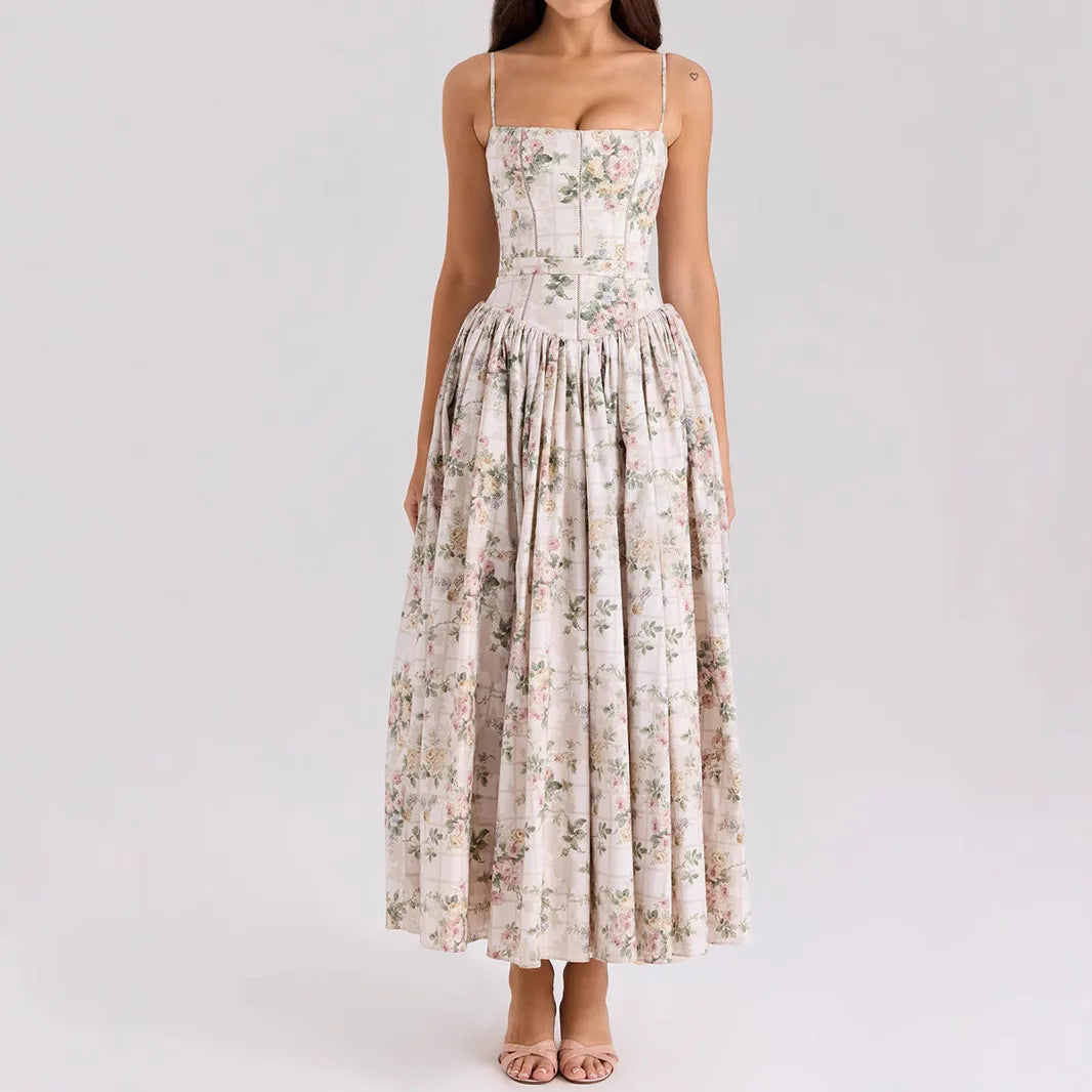 Elena Elegant Floral Midi Dress