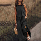 Harper Sleeveless Tiered Maxi Dress