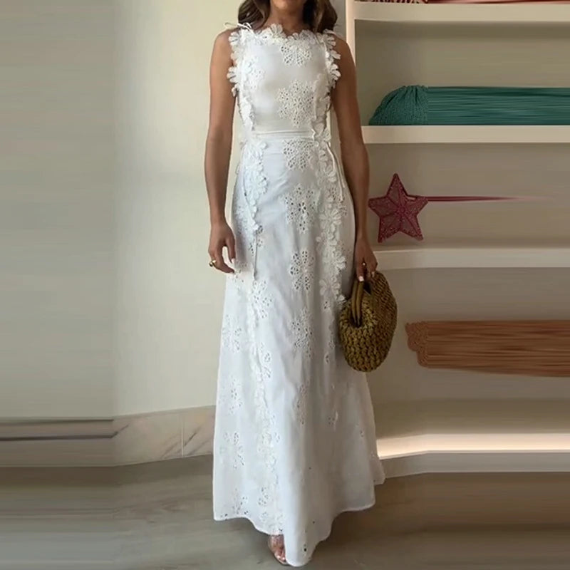 Odette Hollow Out Evening Dress